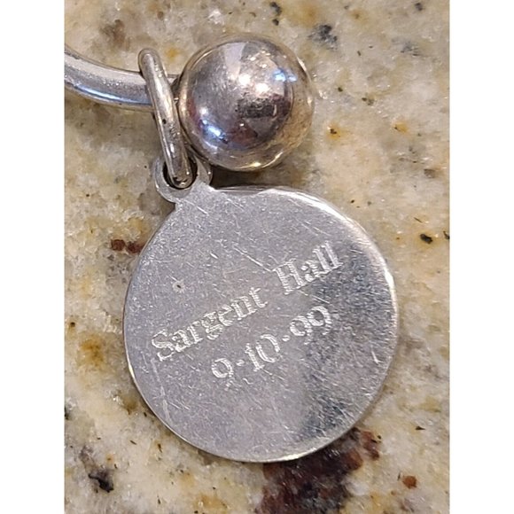 Tiffany Sterling Silver Horseshoe Screw Ball Key Ring Sargent Hall 9-10-99 - Picture 2 of 8